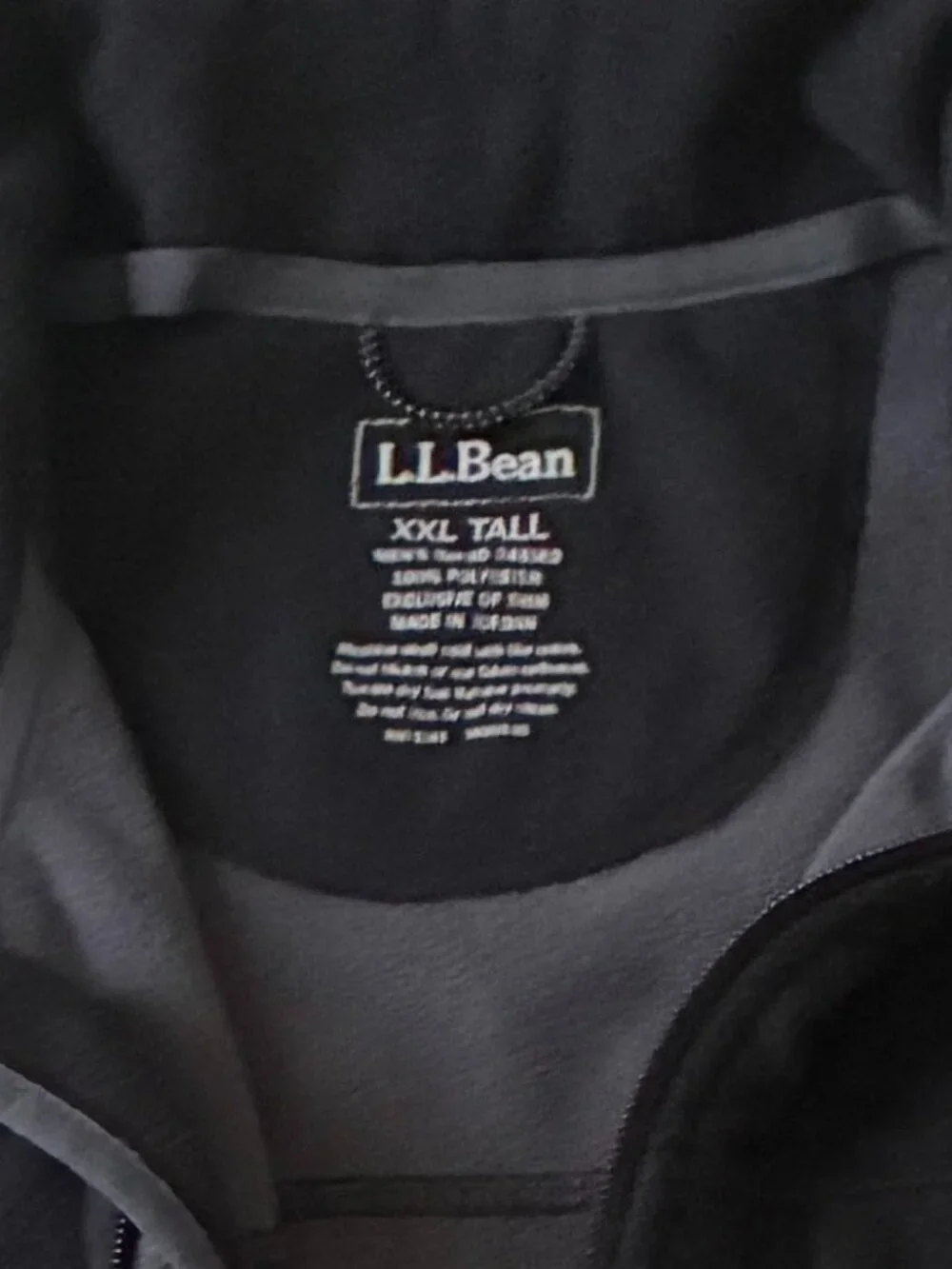 L.L. Bean Polartec Microfleece Full-Zip Black Jacket Men’s XXL Tall